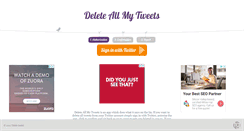 Desktop Screenshot of deleteallmytweets.com