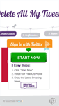 Mobile Screenshot of deleteallmytweets.com